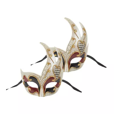  Red Men And Women Carnival Masquerade Mask Half Face Phantom • £9.99