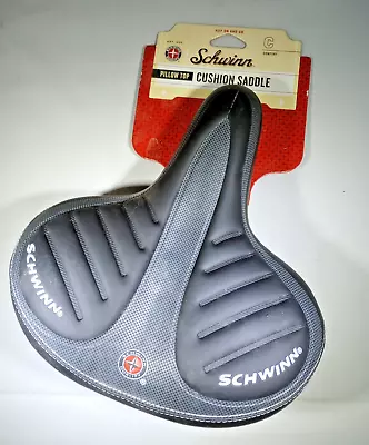 Schwinn Comfort Bike Seat Pillow Top Wide Saddle Black • $20