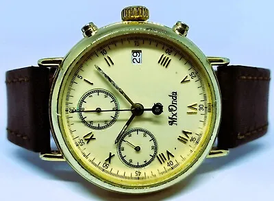 $199.99 • Buy 1980's Mx Onda Valjoux 7765 (ETA 7750 Family) 17J Overhauled Chronograph Watch