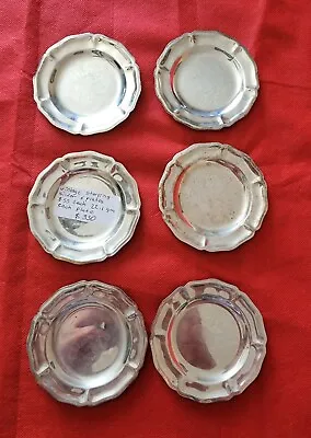 Vintage Maciel Sterling Silver 825 Mexixo  6 Plates Set 21 Gm Each Plate • $297.35