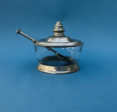 Match Pewter & Glass Jam Pot With Spoon • $145