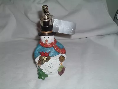 $24.97 • Buy Croscill Christmas Snowman Resin Hand Painted Soap Dispenser NEW