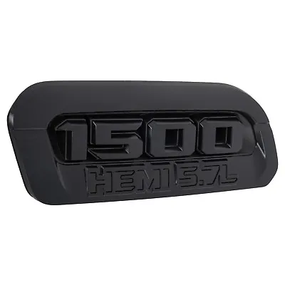 2019 Ram 1500 Black Hemi 5.7l Emblem Badge Nameplate Left Side Hood Oem Mopar • $85.52