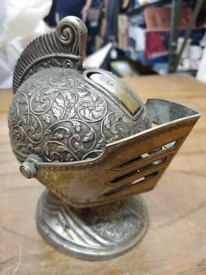 Vtg Armored Knights Helmet Automatic Table Top Cigarette Lighter Great Shape! • $69.95