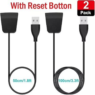 2 Pcs Replacement Charging Cable Clip Cord Charger With Reset For Fitbit Alta HR • $16.46