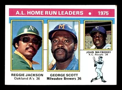 1976 Topps Baseball #194 A.L. Home Run Leaders Jackson VG *d2 • $3