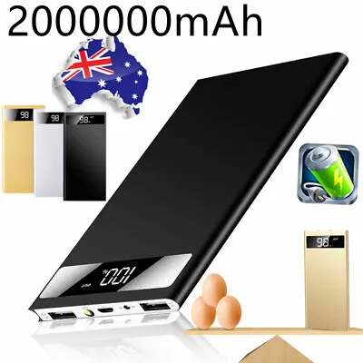$26.59 • Buy 2000000mAh Portable Power Bank 2 USB External Battery Pack Fast Charging Charger
