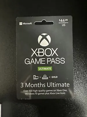 3 Months Xbox Game Pass Ultimate And Live Gold Membership- $45 Value • $42.49