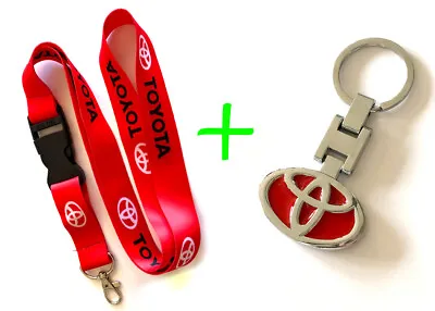 $19.99 • Buy 2 In 1 Combo Package Toyota Lanyards And KeyChain Key Chain