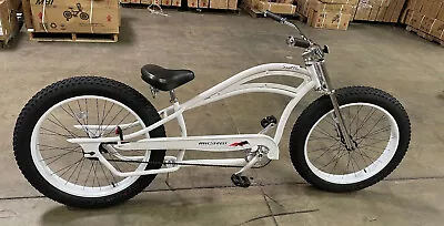 Micargi Seattle 26  W 4.0 Fat Tire Stretch Beach Cruiser Bicycle White • $679.99