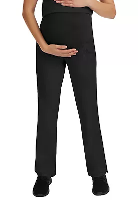 Healing Hands Scrub Women Rose Maternity Pant Petite 9510P BLACK Black Free Ship • $39.99