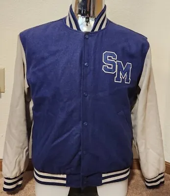 Shawn Mendes Tour Band Blue Varsity Letter Jacket Adult Size Medium M Unisex • $50