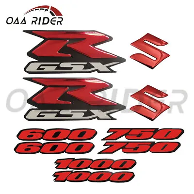 Red Fairing Tank Logo S Sticker Decal Emblem For Suzuki GSXR600 GSXR750 GSXR1000 • $15.19