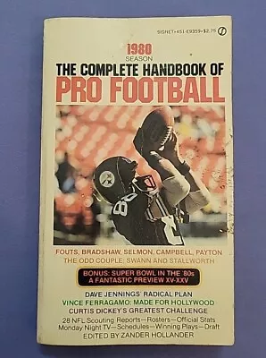 1980 Complete Handbook Of Pro Football AUTOGRAPHED Jack Tatum Curley Culp + More • $69.99