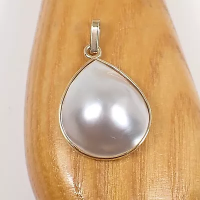 20x16 Mm Pear Teardrop Australian Mabe Pearl Pendant 375 9k 9ct Yellow Gold P89 • $197.80