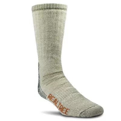 Realtree Men's Merino Wool Heavy Weight Crew Sock (Taupe Size M) • $12.99