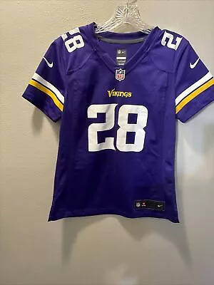 Nike Women’s NFL On Field Vikings 28 Adrian Peterson Jersey Size Small  Purple • $20