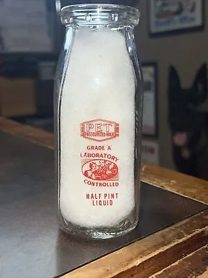 $9.99 • Buy Vintage Half Pint Glass Farm Dairy Milk Btl Pet Milk