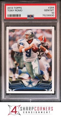 $22.99 • Buy 2013 Topps #284 Tony Romo Cowboys Psa 10 F3627637-930