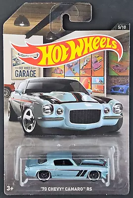 2017 Hot Wheels Garage Series #5/10 '70 Chevy Camaro RS Blue RARE • $6.99