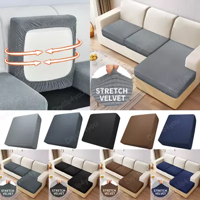 1/2/3/4 Seater Stretch Sofa Cushion Covers Seat Slipcovers Protector Couch Cover • $12.99