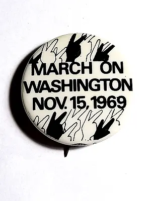 Vintage * March On Washington Nov. 15 1969 *  MLK MARCH * Pin Button • $24.95