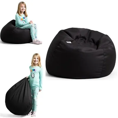 $37.24 • Buy Big Joe Dot Bean Bag Chair Kids With Filling Peat Black New