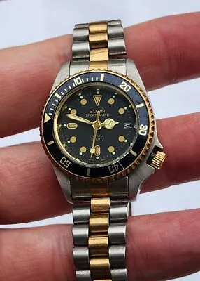 RARE Vintage Elgin Sportsmate Watch Wristwatch 017 Collectible Ladies Look NR • $3.25