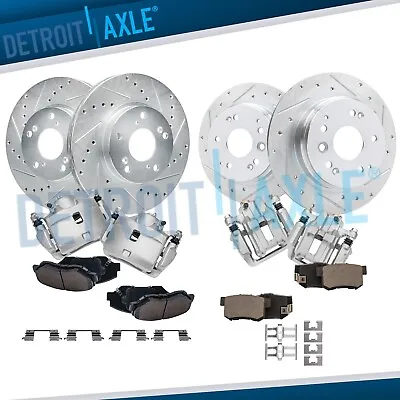 Front & Rear Drilled Rotor + Brake Caliper + Ceramic Brake Pad For Honda Element • $355.22