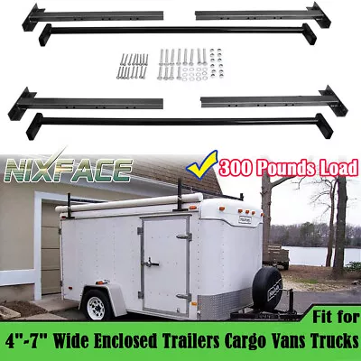 Adjustable Roof Ladder Racks For 4'-7' Wide Enclosed Trailers Cargo Vans Trucks • $79.99