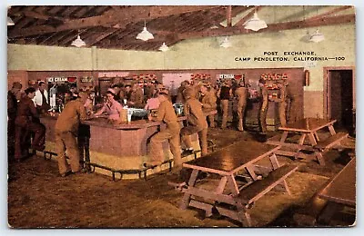 CA Camp Pendleton Fort Exchange Soldiers Relaxing Linen Soldier Mail 1944 • $5