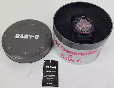 Casio X Girls Generation Baby-G BA111-1A Black Neon Pink Analog Digital Watch • $129.99