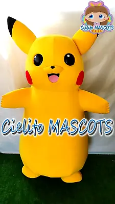 Pikachu Mascot Pokemon Costume Cosplay Botarga Halloween Cartoon Cielito Mascots • $250