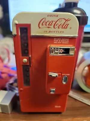 Coca Cola Die Cast Mini Vending Machine 1994 Musical Coin Bank Vendo As It Is • £28.49