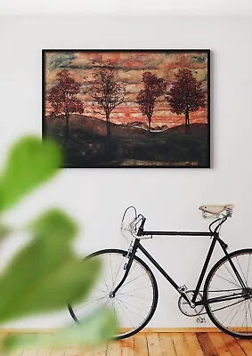 Egon Schiele: Four Trees. Giclée Print Fine Art Print/Poster Gift • £0.99