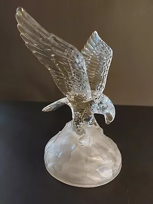 Vtg Crystal D'Arques Bald Eagle Statue Landing With Fish  Made In France • $28.48