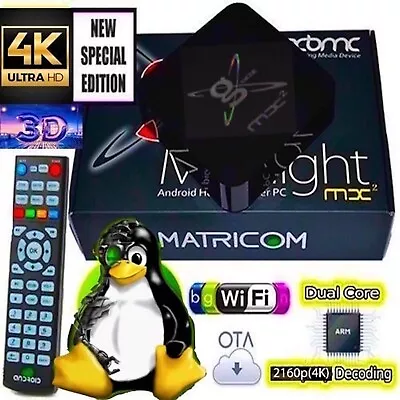 G-BOX MIDNIGHT MX2 OpenELEC LINUX OS TV BOX MULTIMEDIA 4K-3D-ULTRA-HiDef GBox • £44.99