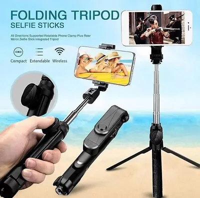 £9.99 • Buy Telescopic Selfie Stick Bluetooth Tripod Monopod Phone Holder For Samsung IPhone