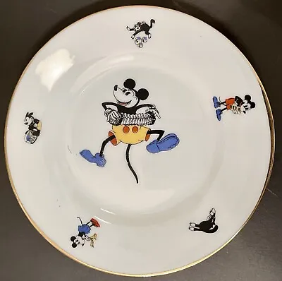 Vintage Mickey Mouse 6” Plate Walter E Disney Schumann Bavaria Accordion Music • $29.99