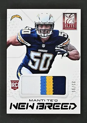 2013 Panini Elite #35 Manti Te'o /99 New Breed Materials Prime RC San Diego • $12.78