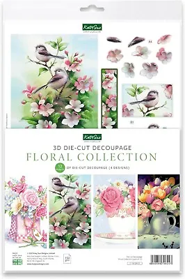 Katy Sue Floral Collection Die-Cut Decoupage (Pack Of 12) For Card Making Amp Cr • £16.99