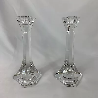 Nachtmann Two Vintage Crystal Glass Candlesticks/ Candle Holders GERMANY • $22.87