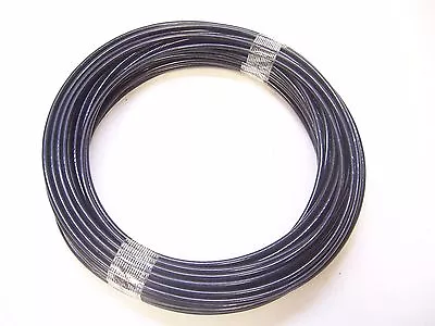 BLACK Vinyl Coated Wire Rope Cable 3/16  - 1/4  7x19  50 Ft Coil • $32.01