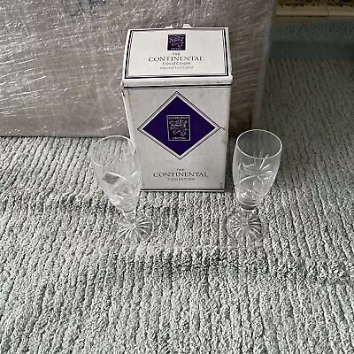 Edinburgh Crystal  2 Stirling Champagne Glasses Boxed • £25