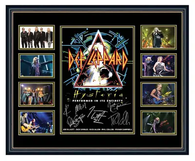 Def Leppard 2018 Hysteria Tour Signed Photo Poster L E Framed Memorabilia • $129.99