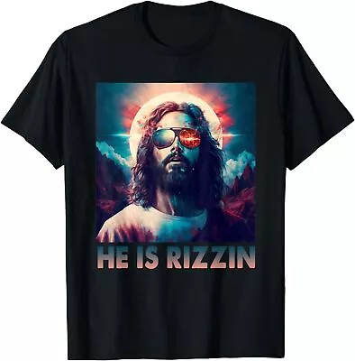 He Is Rizzin Jesus Is Rizzen Christian T-Shirt • $12.99