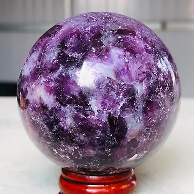 270g Natural Purple Mica Quartz Crystal Sphere Reiki Mineral Healing K896 • $0.64