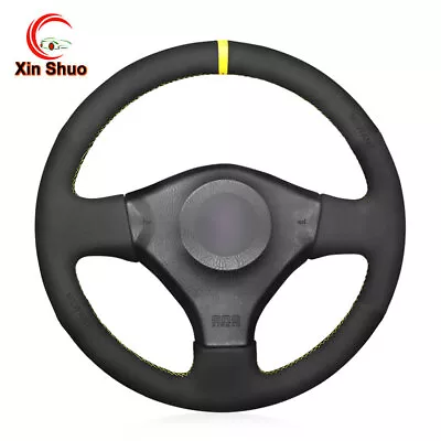 Black Suede Car Steering Wheel Cover Braid For Nissan 200SX S15 Skyline R34 GTR • $55.43