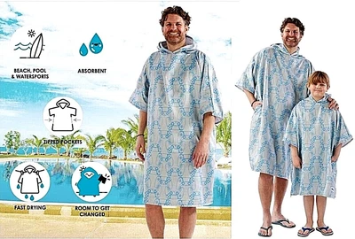 £9.99 • Buy Playstation Changing Robe Coat Microfibre Towel Beach Poncho Swim Kids Adults Si