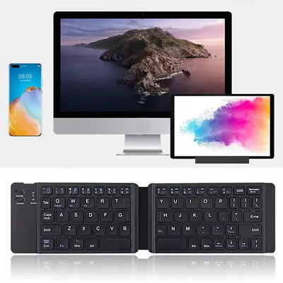 Mini Folding Keyboard Wireless Bluetooth Keyboard For Windows IOS Android IPad • £9.89